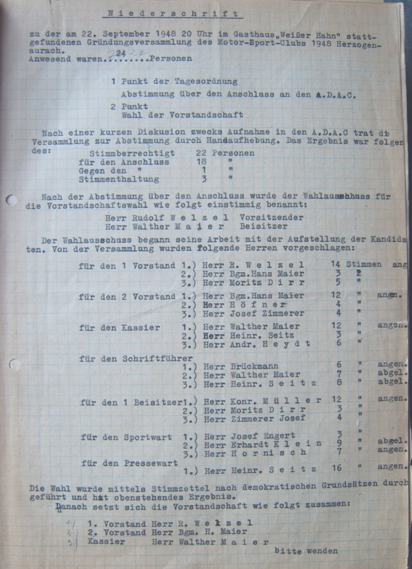 1948 AC Grndungsversammlung Niederschrift
