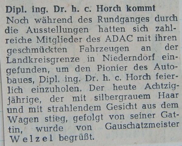 1949 AC 600 Jahre Herzogenaurach Horch kommt