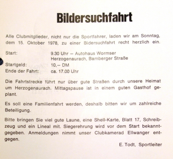 1978 Bildersuchfahrt